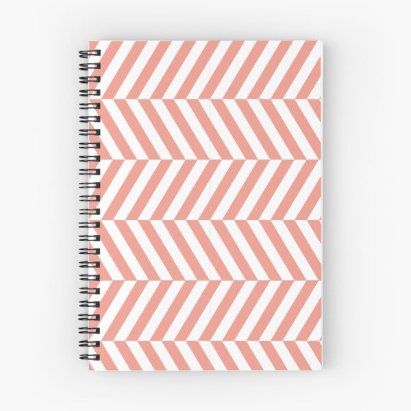 Item preview, White And Coral Herringbone Pattern designed and sold by pattern-archive.