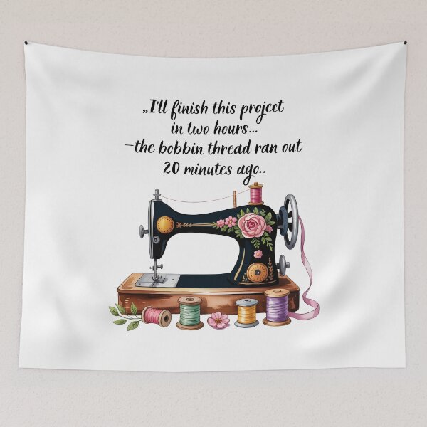 Item preview, The bobbin thread ran out  20 minutes ago..Humorous Sewing Language  designed and sold by AleksandraJac05.