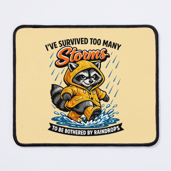 Item preview, Survived the Storms — Playful Raccoon Resilience Design designed and sold by FrescoDesign.