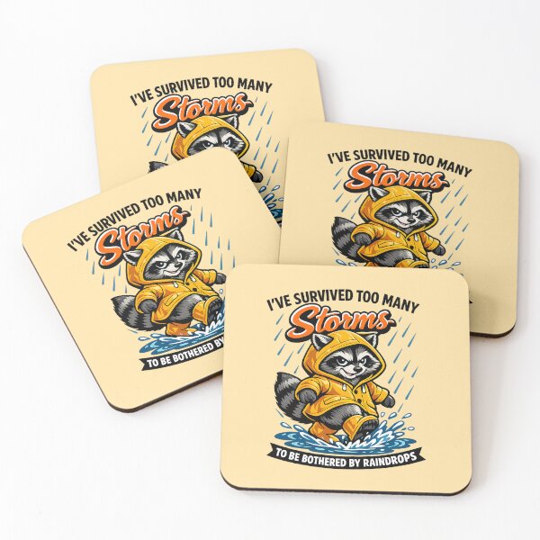Item preview, Survived the Storms — Playful Raccoon Resilience Design designed and sold by FrescoDesign.