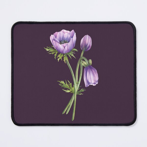Item preview, Copy of Watercolor anemone purple flowers bouquet. Hand drawn designed and sold by BartolArt.