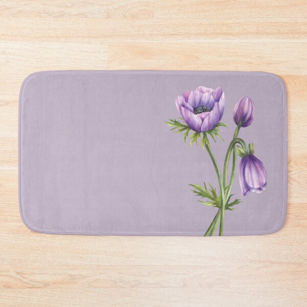 Item preview, Copy of Watercolor anemone purple flowers bouquet. Hand drawn designed and sold by BartolArt.