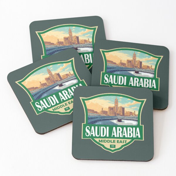 Item preview, Saudi Arabia Illustration Retro Badge designed and sold by KrisSidDesigns.