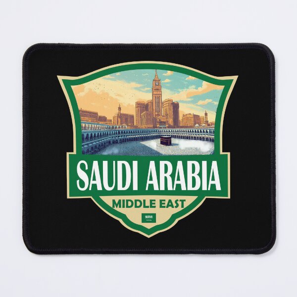 Item preview, Saudi Arabia Illustration Retro Badge designed and sold by KrisSidDesigns.