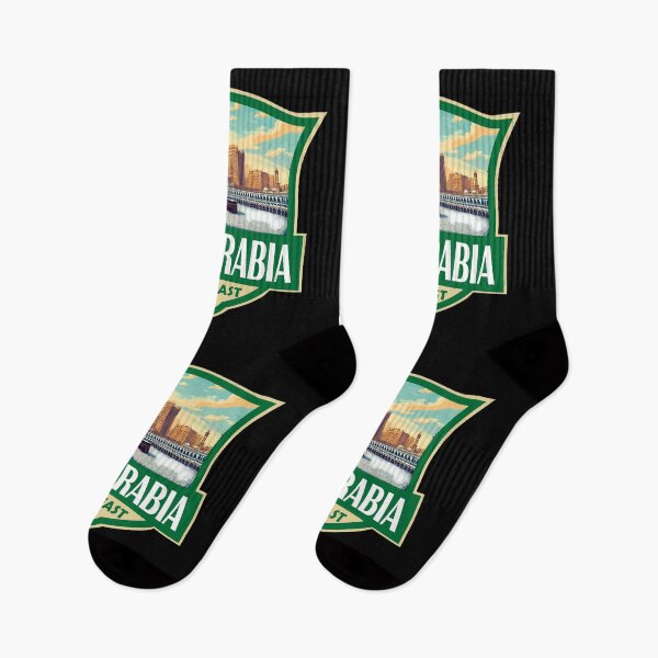 Item preview, Saudi Arabia Illustration Retro Badge designed and sold by KrisSidDesigns.