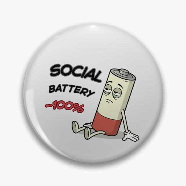 Item preview, Social Battery -100% | Socially Drained Introvert designed and sold by LiFFYSTYLE.
