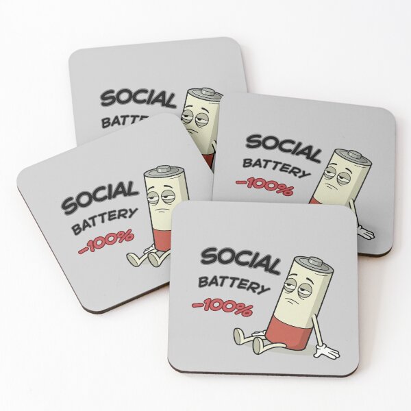 Item preview, Social Battery -100% | Socially Drained Introvert designed and sold by LiFFYSTYLE.