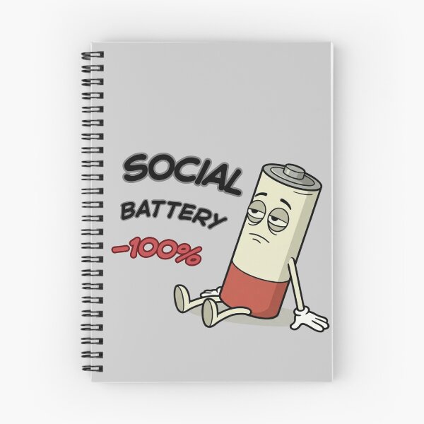 Item preview, Social Battery -100% | Socially Drained Introvert designed and sold by LiFFYSTYLE.