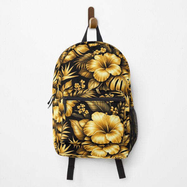 Item preview, Gold Tropical Flower Pattern Luxury Hibiscus Black Design designed and sold by PunchDrop.