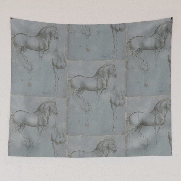 Item preview, Studies of a Horse by Leonardo da Vinci: Renaissance Horse Drawing Fine Art Print designed and sold by artofuniverse.