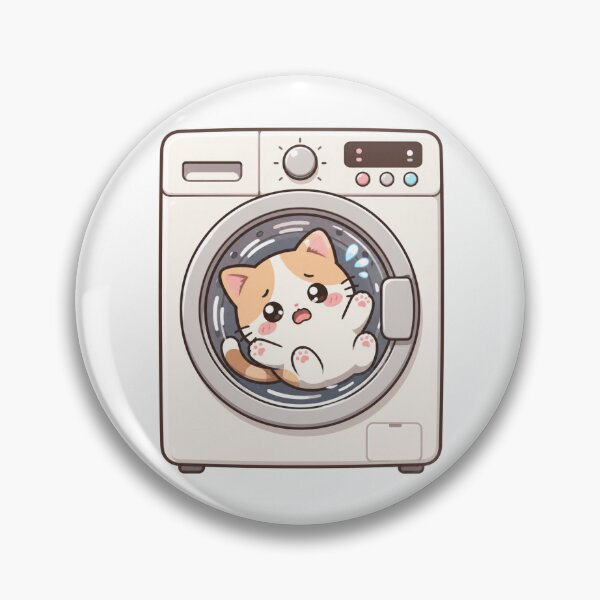Item preview, Kawaii Cat Washing Machine Sticker designed and sold by mayatA-rt.