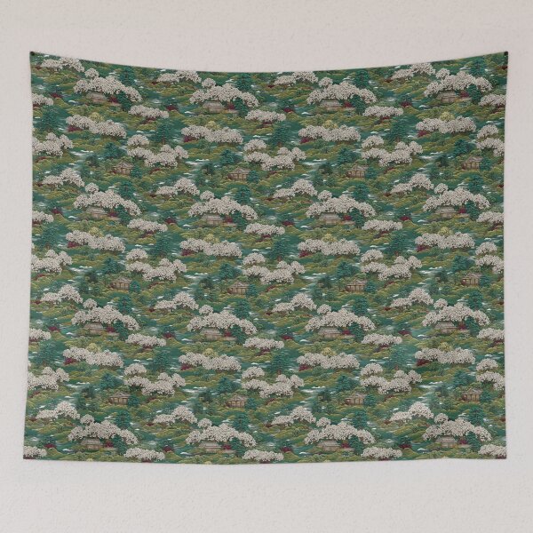 Item preview, Japanese Cherry Blossom Landscape Ukiyo-e Art designed and sold by NicolasGlowArt.