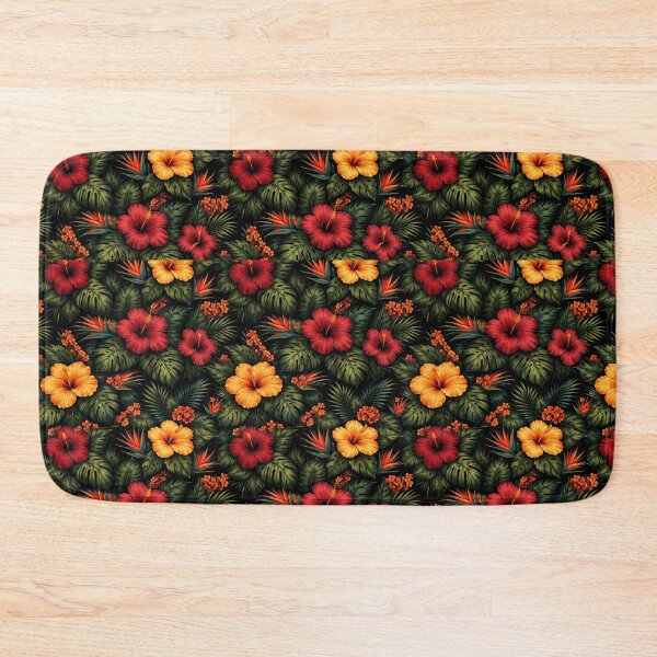 Item preview, Dark Tropical Flower Pattern Bold Hibiscus Jungle Design designed and sold by PunchDrop.