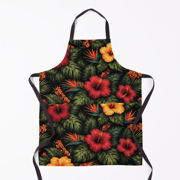 Item preview, Dark Tropical Flower Pattern Bold Hibiscus Jungle Design designed and sold by PunchDrop.