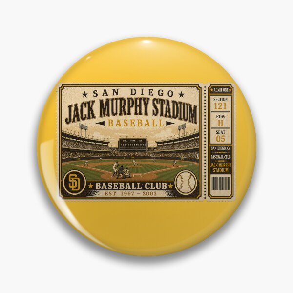 Item preview, San Diego Baseball Vintage Ticket Stub Jack Murphy Stadium Retro Classic Ballpark Design designed and sold by GhostDawgs.