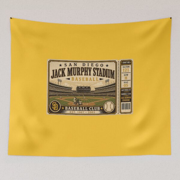 Item preview, San Diego Baseball Vintage Ticket Stub Jack Murphy Stadium Retro Classic Ballpark Design designed and sold by GhostDawgs.