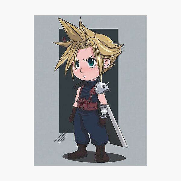 Artikelvorschau, Chibi Cloud Strife – Niedliche Fan-Art eines Kriegers mit Stachelhaaren entworfen und verkauft von MyChibiArts.