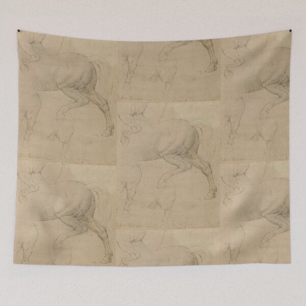 Item preview, Studies of a Horse by Leonardo da Vinci: Renaissance Equine Anatomy Sketch Fine Art Print designed and sold by artofuniverse.