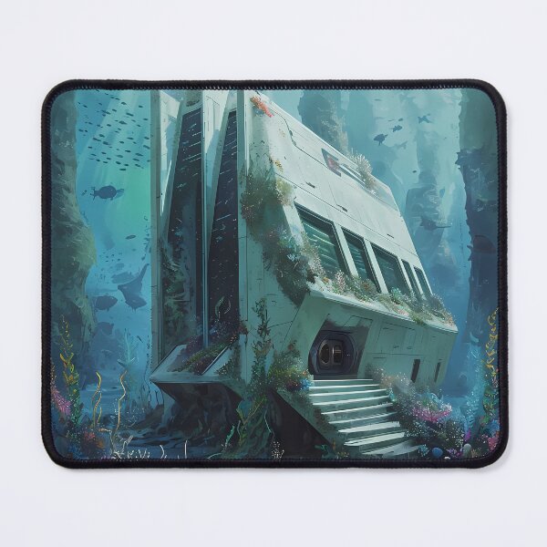 Item preview, THE ABYSS HOME - Futuristic Underwater Architecture designed and sold by Modern Nest Art.