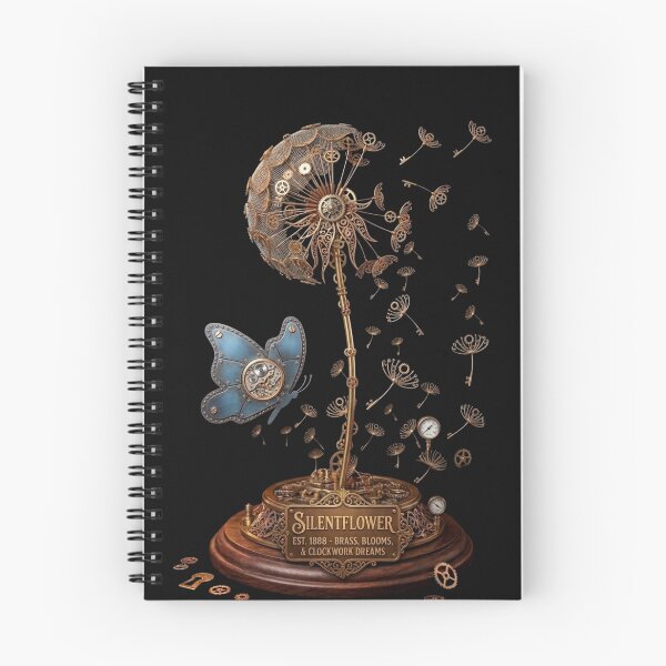 Item preview, Steampunk Dandelion Clockwork Butterfly SilentFlower Art designed and sold by SilentFlower.