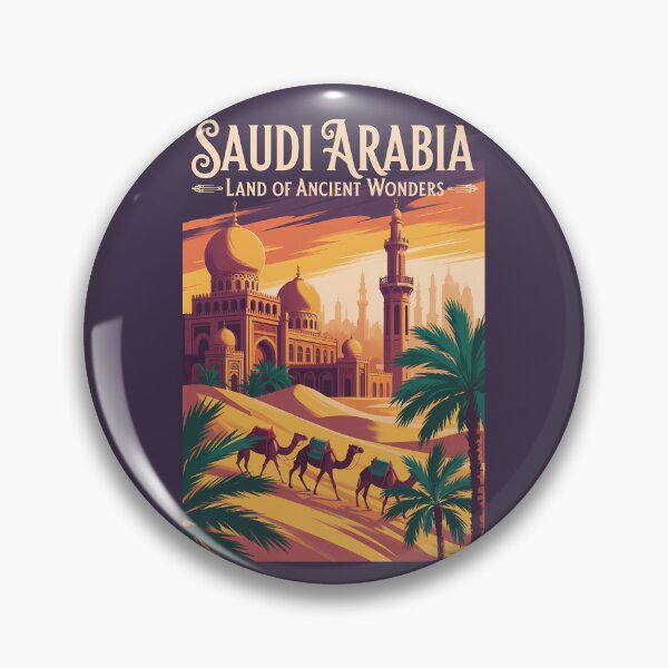 Item preview, Saudi Arabia Desert Illustration Travel Art Vintage designed and sold by KrisSidDesigns.