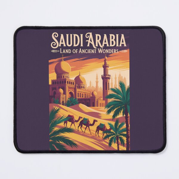 Item preview, Saudi Arabia Desert Illustration Travel Art Vintage designed and sold by KrisSidDesigns.