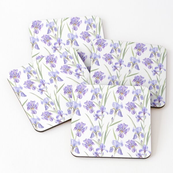 Item preview, Beautiful Irises on White designed and sold by Flowersforbear.