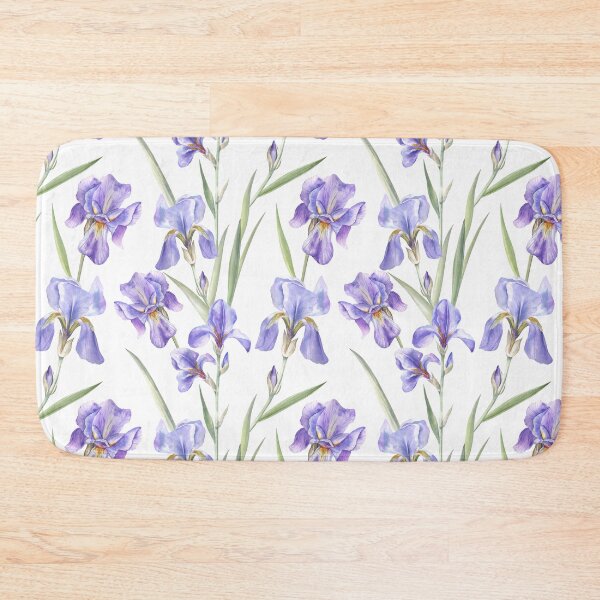 Item preview, Beautiful Irises on White designed and sold by Flowersforbear.