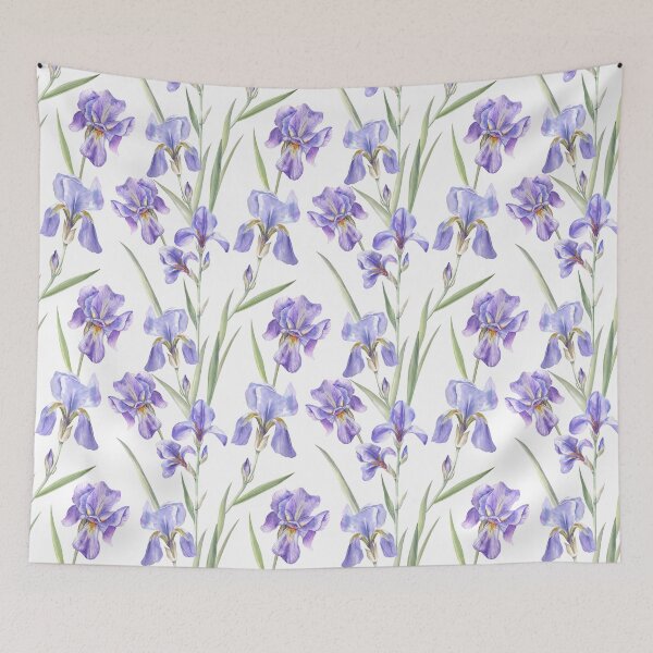 Item preview, Beautiful Irises on White designed and sold by Flowersforbear.
