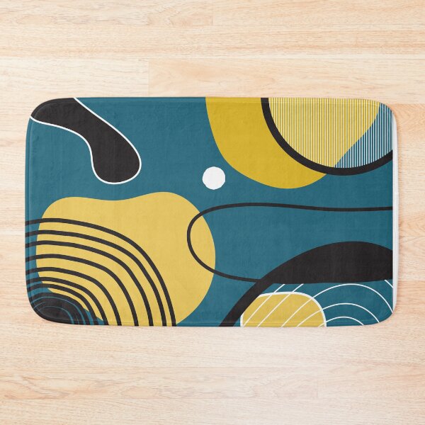 Item preview, Abstract Blue and Yellow Line Drawing designed and sold by jehb.creative.
