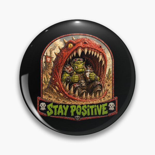 Item preview, Stay Positive - Ork vs. Squig #2 of 3 designed and sold by Forged in the Warp.