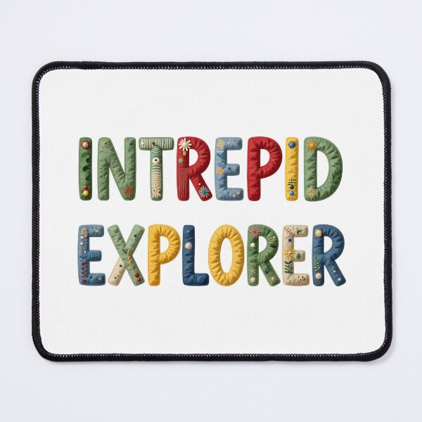 Item preview, INTREPID EXPLORER - IN FAUX LETTERING designed and sold by AlexOBrienArt.