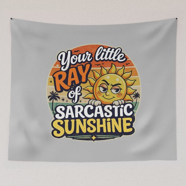 Item preview, Your Little Ray of Sarcastic Sunshine Retro Sunset designed and sold by Text2tee.