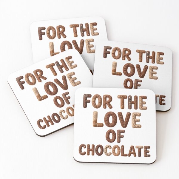 Item preview, FOR THE LOVE OF CHOCOLATE - IN FAUX LETTERING designed and sold by AlexOBrienArt.