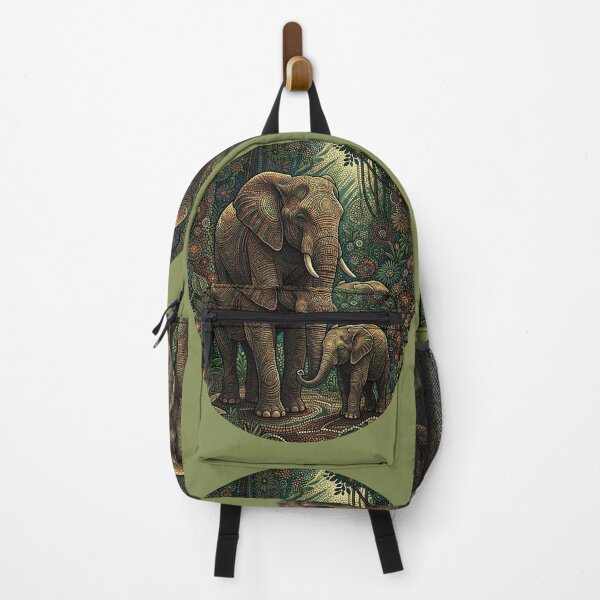 Item preview, World Environmental Day - Mother's Day - Mama elephant and calf designed and sold by Drishya-Designs.