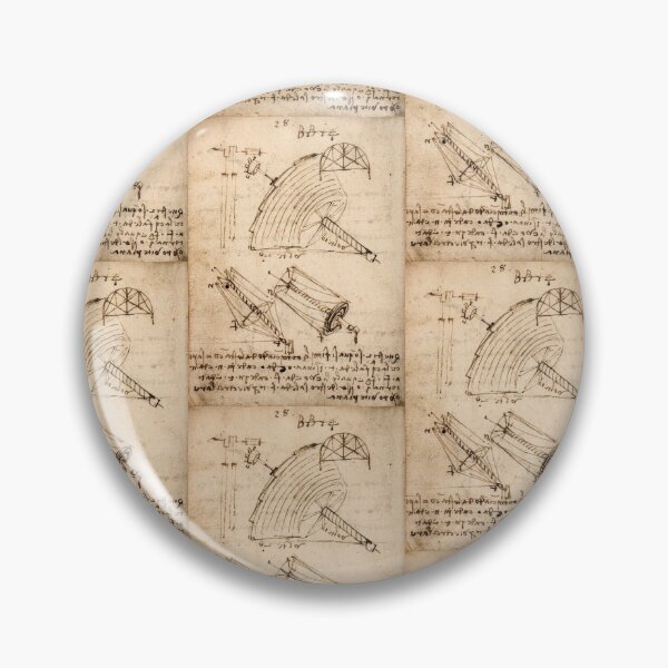 Item preview, Studies of Perpetual Engines by Leonardo da Vinci Renaissance Engineering Drawing Print designed and sold by artofuniverse.