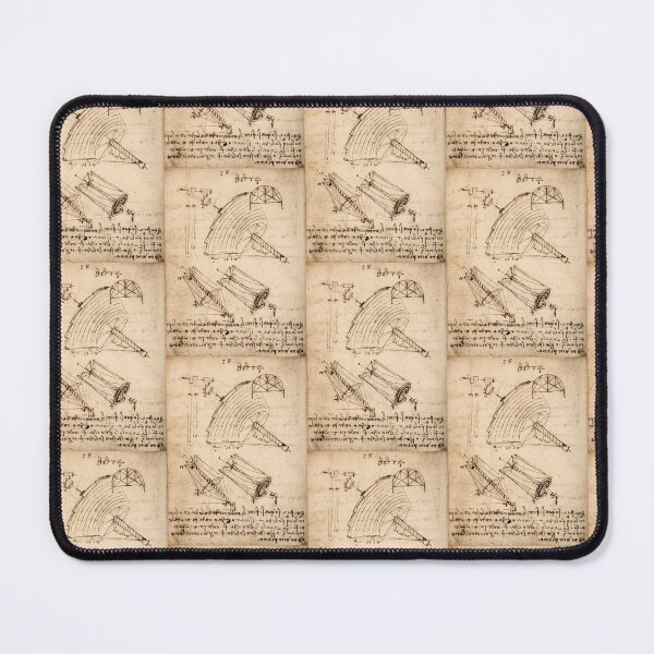 Item preview, Studies of Perpetual Engines by Leonardo da Vinci Renaissance Engineering Drawing Print designed and sold by artofuniverse.