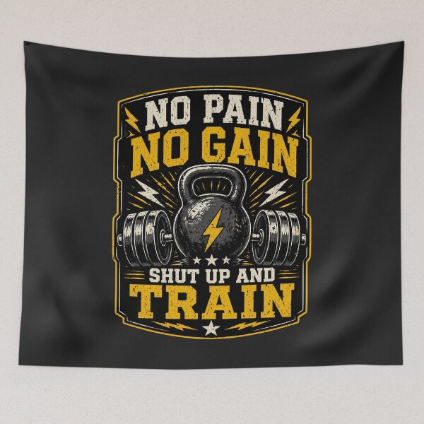 Item preview, No Pain No Gain Shirt Shut Up And Train Gym Motivation Tee designed and sold by Drip5.