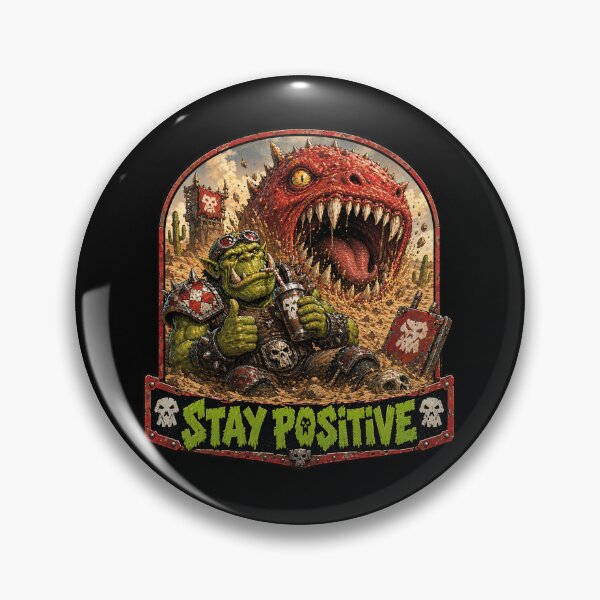 Item preview, Stay Positive - Ork vs. Squig #1 of 3 designed and sold by Forged in the Warp.
