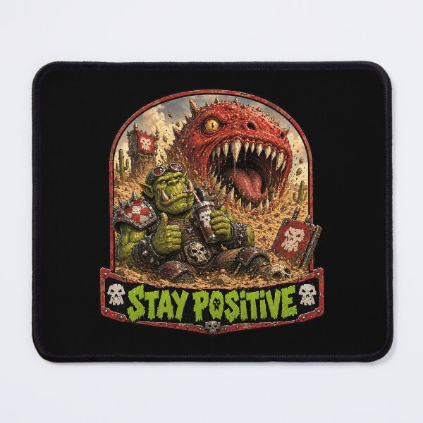 Item preview, Stay Positive - Ork vs. Squig #1 of 3 designed and sold by Forged in the Warp.
