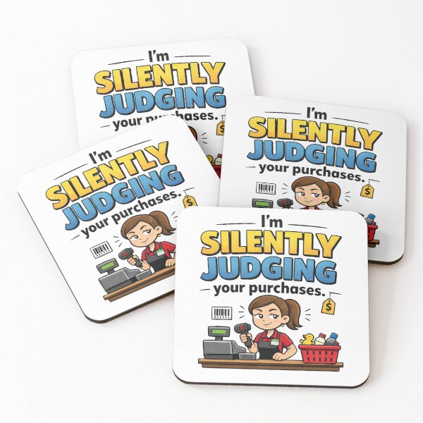 Item preview, Silently Judging Purchases Funny Retail Worker designed and sold by CoolTShirtDesign.