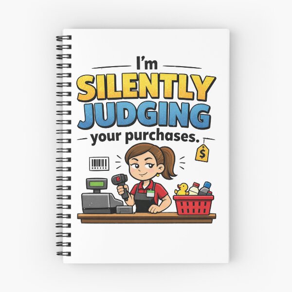 Item preview, Silently Judging Purchases Funny Retail Worker designed and sold by CoolTShirtDesign.
