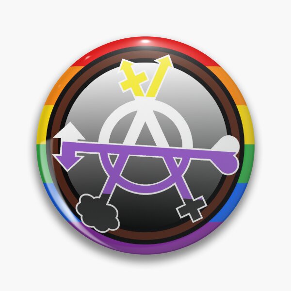 Item preview, Non-binary Pride Flag Gender Anarchy Emblem designed and sold by dickensign.