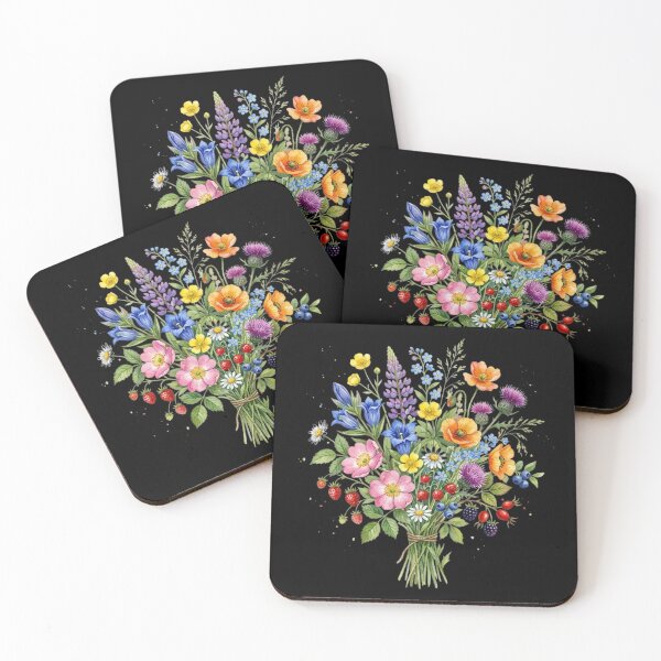 Item preview, Vibrant Wildflower Bouquet with Spring Berries Art designed and sold by MoonSoul Studio.