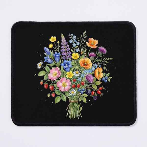 Item preview, Vibrant Wildflower Bouquet with Spring Berries Art designed and sold by MoonSoul Studio.