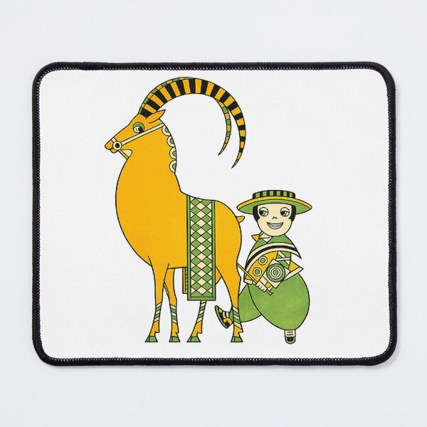 Item preview, Vintage Illustration Art Deco Ibex Character for Whimsical Art Lovers designed and sold by RickE.