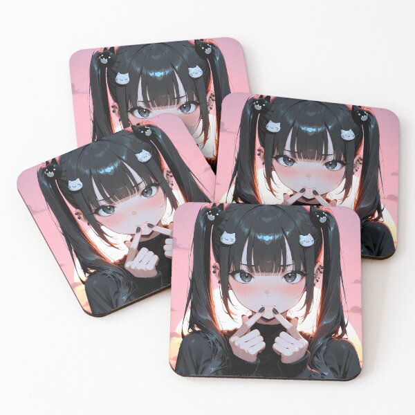 Item preview, Kawaii Anime Goth Girl Cute Dark Aesthetic Style designed and sold by BorgSpareParts.