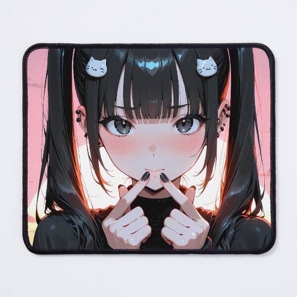 Item preview, Kawaii Anime Goth Girl Cute Dark Aesthetic Style designed and sold by BorgSpareParts.
