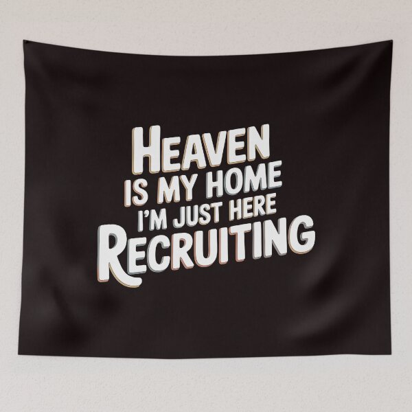 Item preview, Heaven is My Home I`m Just Here Recruiting Funny Christian Shirt – Spiritual Recruiting Shirt with Religious Humor Apparel designed and sold by Redgiant87x.