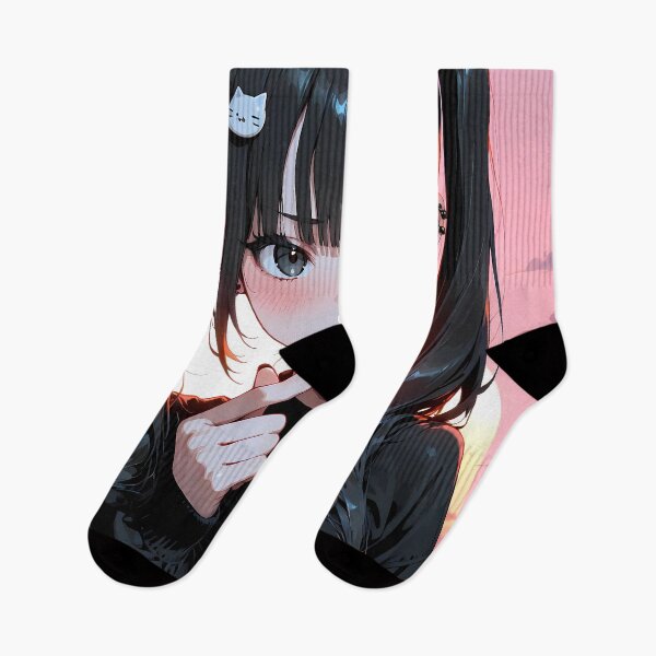 Item preview, Kawaii Anime Goth Girl Cute Dark Aesthetic Style designed and sold by BorgSpareParts.